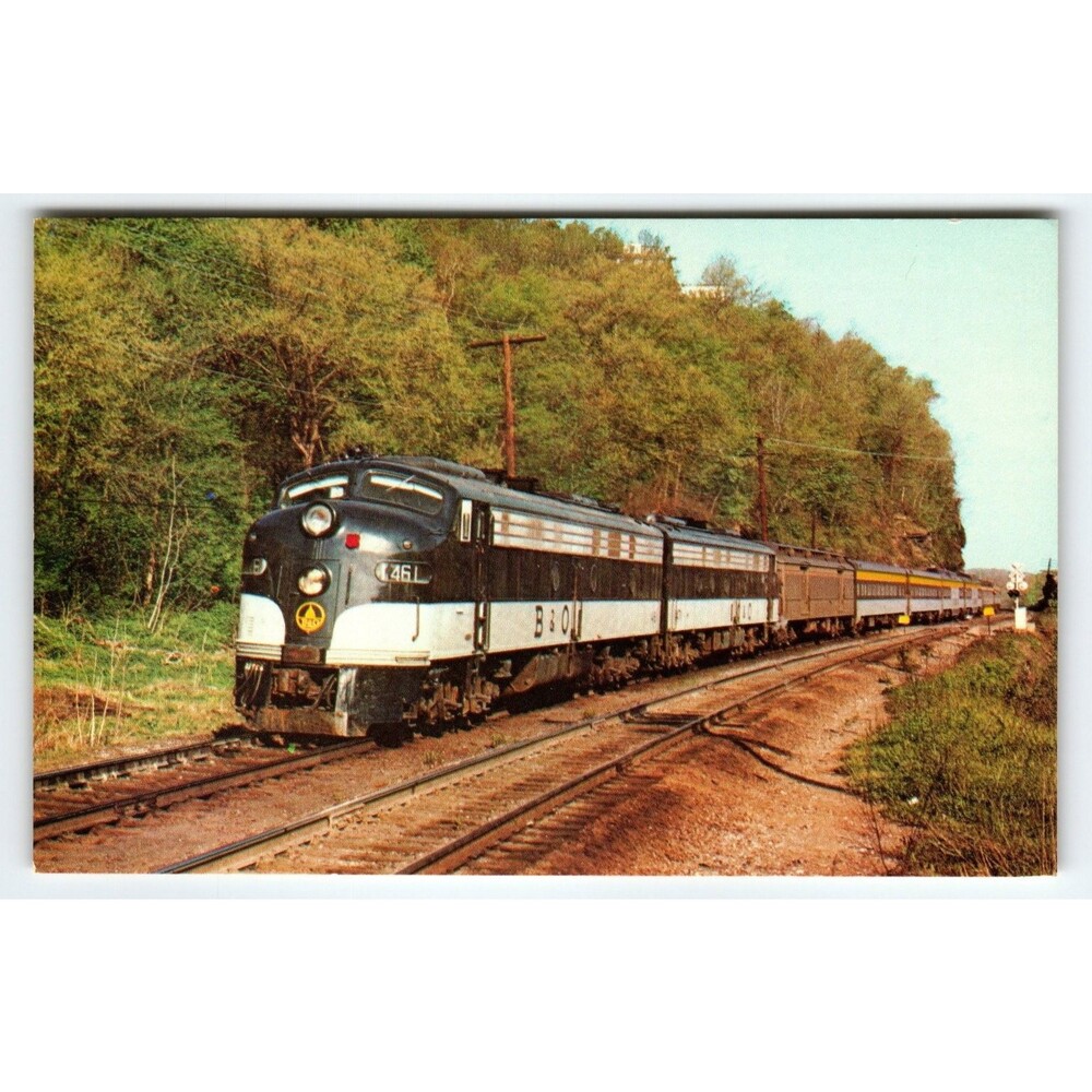 Vintage B&O Capitol Limited Train Postcard Harpers Ferry 1971 Photochrome
